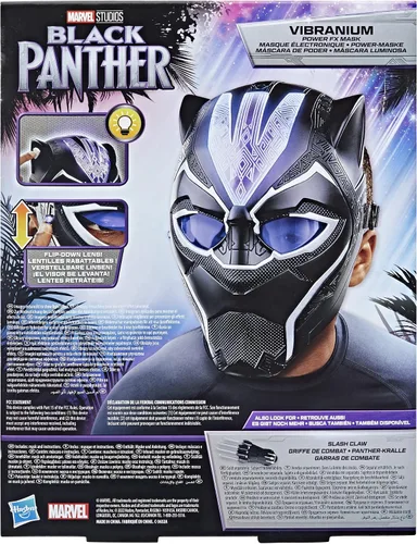 Vista 10 de Marvel Black Panther Marvel Studios Legacy Collection Black Panther Vibranium Power FX - Máscara de juguete para niños a partir de 5 años