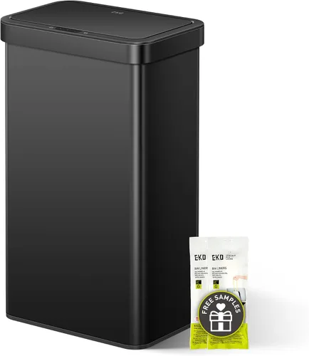 Vista 19 de EKO Mirage - Bote de basura semicircular con sensor de movimiento, de 12.4 galones, grande, automático para cocina con compartimento desodorante