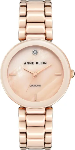 Vista 13 de Anne Klein Reloj de pulsera con esfera de diamante genuino para mujer
