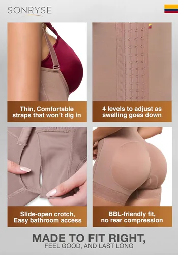 Vista 3 de Sonryse Stage 2 faja Tummy Tuck Compression Garment Faja Body Shaper Shapewear for Women Fajas Colombianas Moldeadoras
