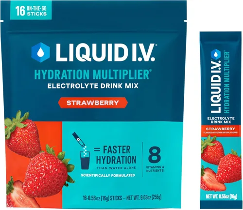 Vista 12 de Liquid I.V.® Hydration Multiplier - Popsicle Firecracker Mezcla en polvo de electrolitos para bebida 1 paquete (16 porciones)