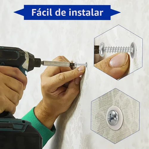Vista 4 de 260 anclajes autoperforantes para paneles de yeso, 3 tamaños, anclajes de pared de plástico de nailon con tornillos para paneles de yeso,