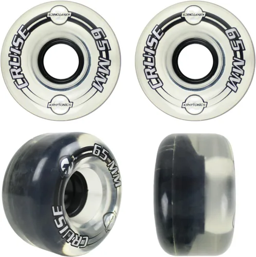 Vista 3 de TGM Skateboards KRYPTONICS - Paquete de ruedas para camión de crucero (2.559 in, transparente Paris 180)