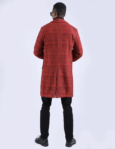Vista 6 de UANEO Abrigo de gabardina casual con solapa de muesca para hombre