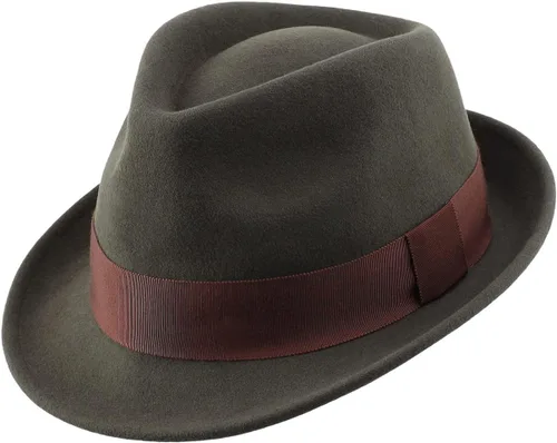 Vista 7 de Home Prefer Sombrero de invierno de fieltro de lana para hombre Sombrero de ala corta Fedora