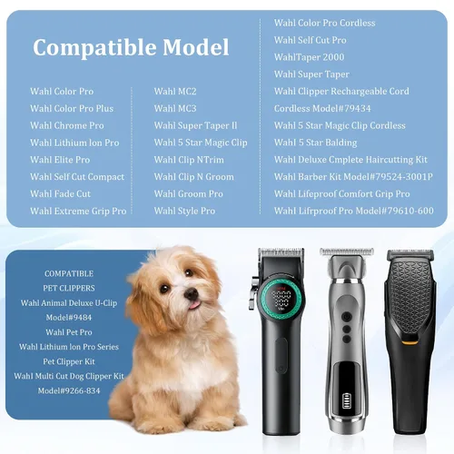Vista 6 de Juego de protectores de cortapelos de 1.25 pulgadas, 1.5 pulgadas, 1.75 pulgadas, 2 pulgadas, compatibles con la mayoría de cortadoras Wahl, guías