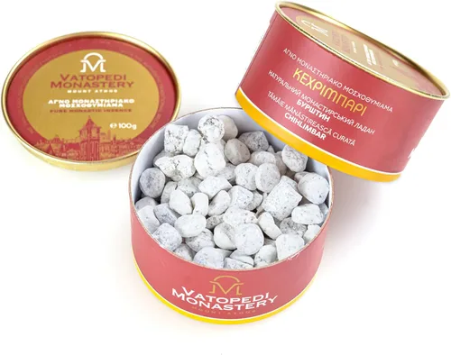 Vista 6 de Incienso Monástico Puro del Monte Athos con la Auténtica Receta Tradicional 3.53 oz (Ambar)