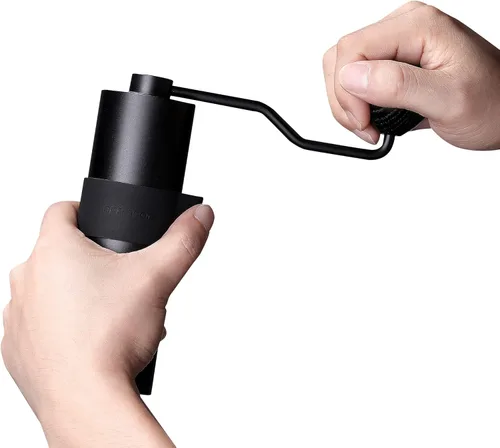 Vista 2 de Normcore Molinillo de café manual V2 – Molinillo de café manual con rebaba cónica contemporánea de acero inoxidable de 1.496 in – Ajustes ajustables