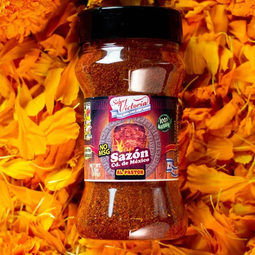 Vista 2 de Sabor Victoria Al Pastor Ciudad De México 9.5 onzas (sin MSG fabricado en Chicago) sin gluten