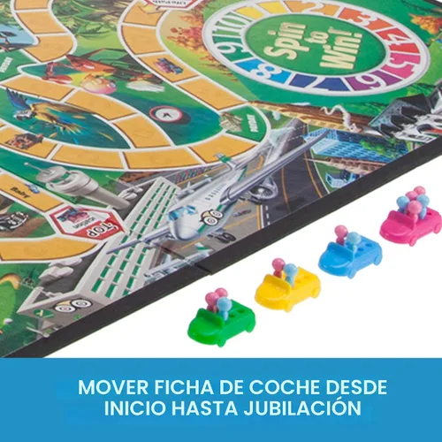 Vista 5 de Hasbro Gaming Juego de mesa The Game of Life, juegos familiares para niños a partir de 8 años, incluye 31 carreras, juegos de mesa familiares