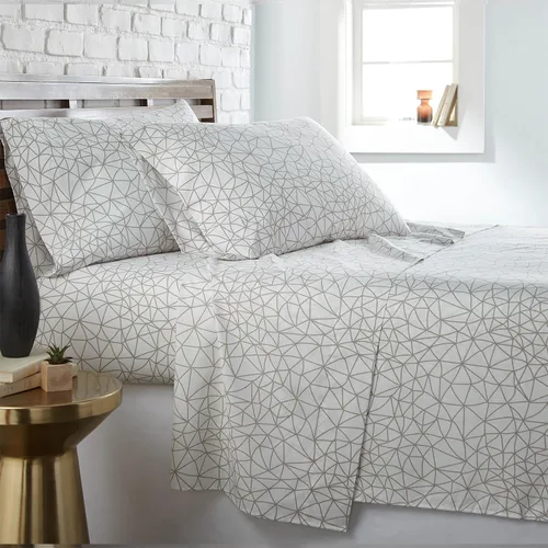 Vista 51 de Southshore Fine Living, Inc. Colección Winter Brush, juego de sábanas de 3 piezas para cama individual, sábana bajera con bolsillo profundo de 14