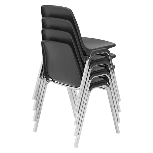 Vista 4 de NPS® Serie 8100 - Silla apilable con carcasa de polietileno, color negro