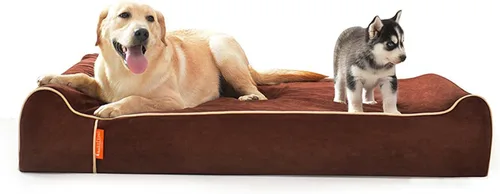 Vista 14 de Laifug Cama ortopédica de espuma viscoelástica para perros con forro duradero a prueba de agua y funda extraíble lavable (grande