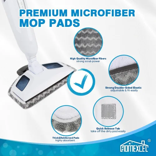 Vista 2 de HOMEXCEL Paquete de 4 almohadillas de repuesto para trapeador de vapor compatibles con Bissell Powerfresh Steam Mop serie 1940 1806 1440 1544