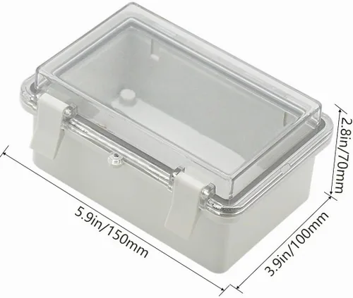 Vista 2 de Zulkit Caja de conexiones plástico ABS a prueba de polvo impermeable IP65 cajas eléctricas universales con carcasa de bisagra para exteriores