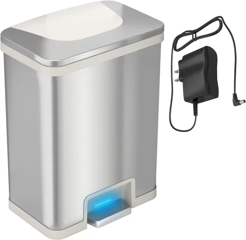 Vista 10 de TapCan - Bote de basura automático con sensor de un solo toque y desodorante, 13 galones/49 litros