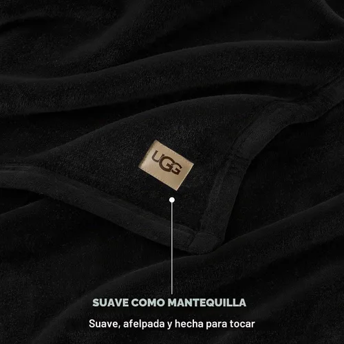 Vista 6 de UGG Coco - Manta acogedora para sofá y cama, 50 x 70 pulgadas, color negro (tinta)