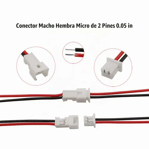Vista 3 de 40pcs 0.05 in 2Pin macho hembra conectores cables 3.937 in