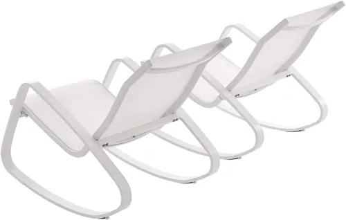 Vista 4 de Modway EEI-3180-WHI-WHI-SET - Juego de 2 sillas mecedoras de malla para patio al aire libre, color blanco
