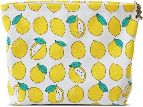 Vista 10 de HAPPYHEIDI Bolsa de maquillaje grande bolsa de cosméticos de viaje, bordado Teabreak Negro Floral