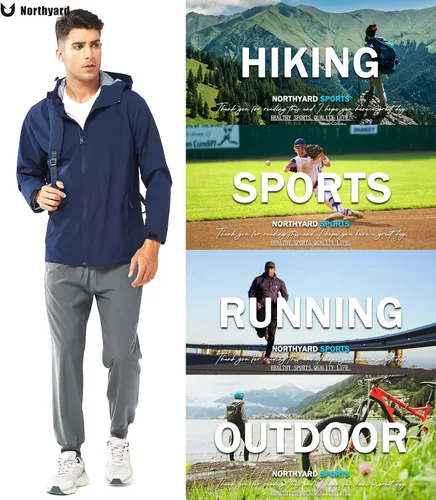 Vista 6 de NORTHYARD Pantalones deportivos para correr para hombre, ligeros, de secado rápido, para gimnasio, deportes activos, entrenamiento en pista