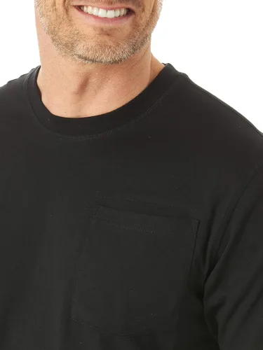 Vista 3 de Wrangler Riggs Workwear Camiseta de manga corta con bolsillo para hombre Negro