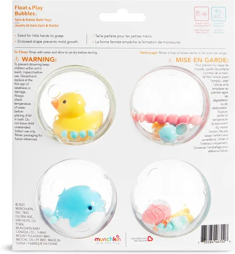 Vista 8 de Munchkin® Float & Play Bubbles™ - Juguete de baño para bebés y niños pequeños, 4
