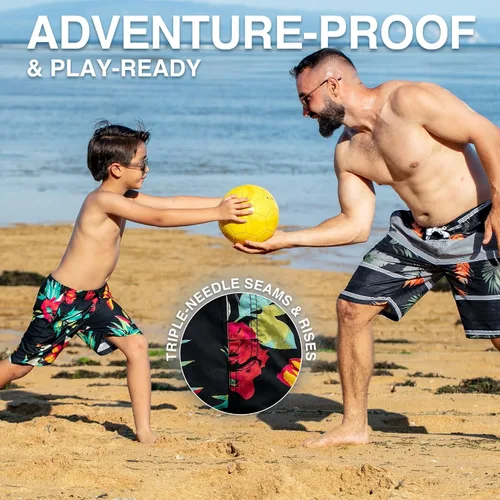 Vista 13 de Kanu Surf Traje de baño Yolo de secado rápido UPF 50+ para niños