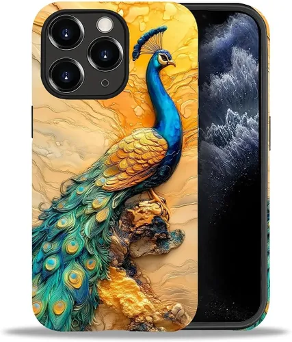 Vista 36 de DAIZAG Funda compatible con iPhone 11, hermoso color arena, patrón completo, carcasa rígida híbrida de plástico TPU + funda de protección