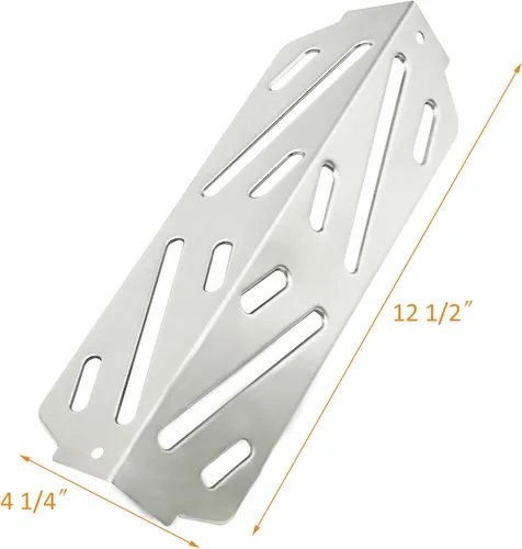 Vista 8 de HONSIN Deflectores de calor de acero inoxidable para Weber 66041 66686, para parrillas de gas Weber Genesis II E-410, E-415, E-435, Genesis II LX