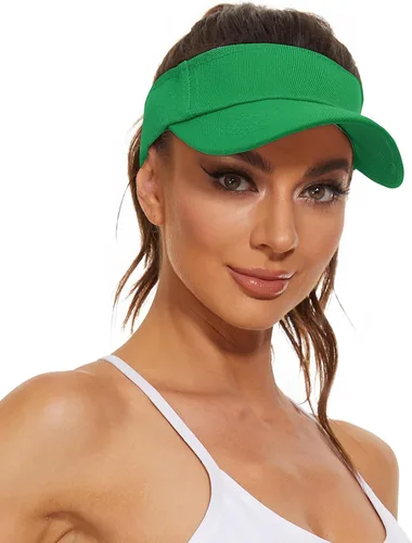 Vista 6 de Sombreros de algodón con visera de protección solar para mujer - Gorra deportiva con visera solar