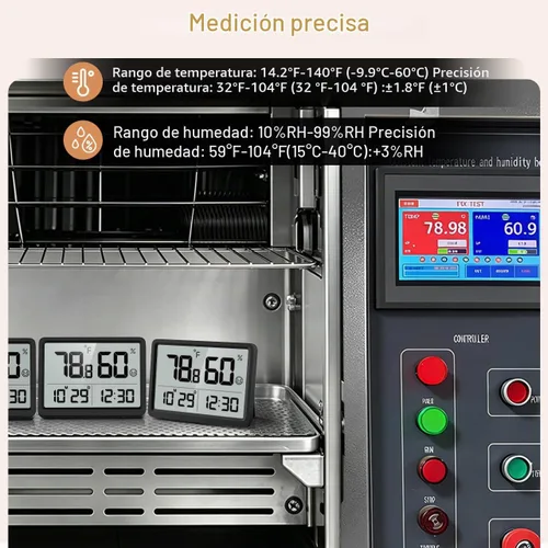 Vista 5 de DOOMAY Termómetro de Habitación Interior - Higrómetro Monitor de Temperatura y Humedad con Sensor de Alta Precisión Pantalla LCD Pantalla Grande