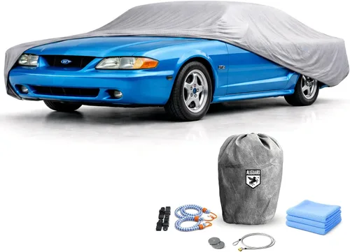 Vista 15 de Funda de coche para Ford Mustang 1ª generación (1964-1973), resistente a los arañazos, cubierta de interior de satén negro, material ultra suave