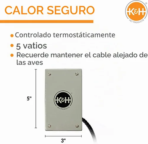 Vista 2 de K&H Manufacturing Snuggle Up calentador de aves, color gris, Gris