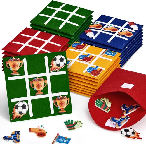 Vista 11 de JoyCat Tic Tac Toe Mini Juego de Mesa Juguete para Niños y Familia, Recuerdos de Fiesta de Cumpleaños, Bolsa de Golosinas, Divertida Actividad