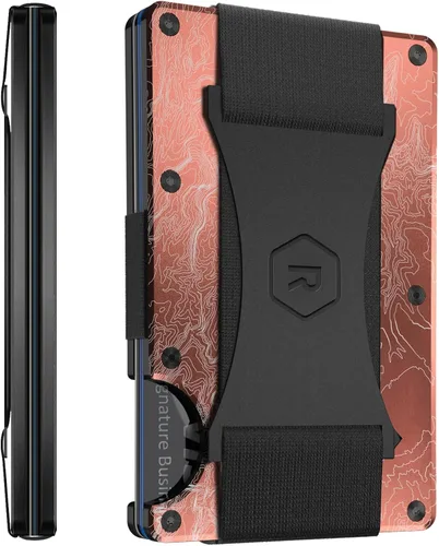 Vista 26 de Cartera Ridge para hombres - Cartera delgada minimalista compacta y tarjetero, carteras de bolsillo frontal con protección RFID para hombres