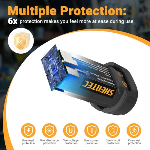 Vista 5 de Shentec Batería de 1500mAh 8V compatible con DEWALT DCB080