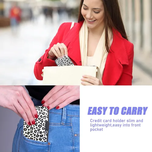 Vista 3 de Handlein Soporte para tarjetas de crédito, mini cartera de aluminio RFID, cartera para tarjetas de crédito, mini cartera para tarjetas de crédito