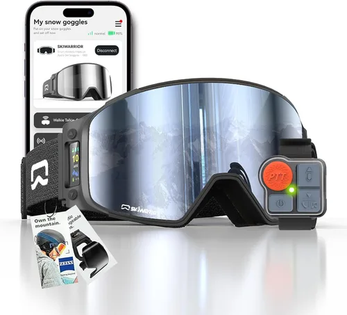 Vista 12 de Multifunctional Smart Wireless Ski Goggles with Walkie-Talkie, Anti-Fog Zeiss Lens, Music & Call Function