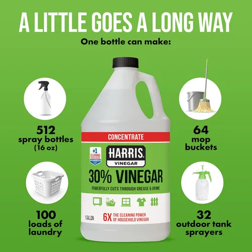 Vista 7 de HARRIS 30% vinagre concentrado extra fuerte — Limpiador multiusos para el hogar, jardín y patio