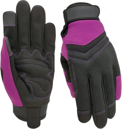 Vista 30 de Guantes de jardinería a prueba de espinas y resistentes a pinchazos con agarre, guante de jardín para mujer, regalos de cuero para trabajo