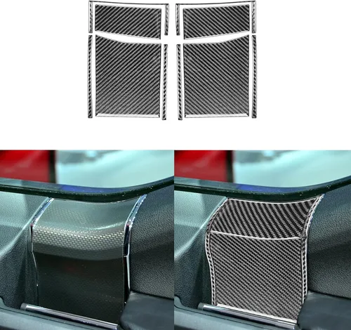Vista 10 de Adhesivo de fibra de carbono para espejo retrovisor de automóvil, panel de poste triangular, adhesivo de pilar A, compatible con F150 SVT Raptor