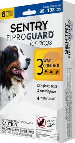 Vista 9 de Tópico anti pulgas y garrapatas para perros Sentry Fiproguard., 3 meses
