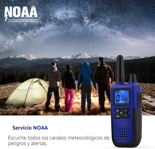 Vista 4 de Topsung 6 Walkie Talkies for Adults Long Range Rechargeable with NOAA Alert