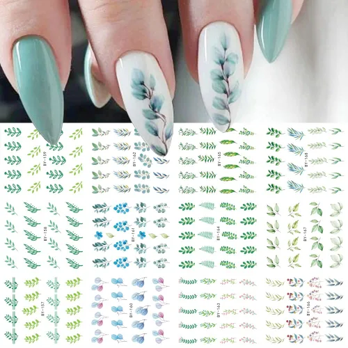 Vista 10 de SINSEN Calcomanías de arte de uñas de mariposa, mariposas coloridas de primavera y verano, bonitas decoraciones de arte de uñas para mujeres