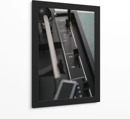 Vista 9 de Canvas Lab Turntable IV by Renee W. Stramel 7 x 11 in Fine Art Framed Print, Frame Color: Black, With Mat Architecture, Black and White