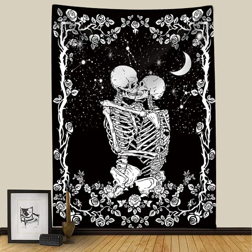 Vista 8 de Neapth Tapiz de sol para decoración de dormitorio y dormitorio, arte de pared blanco y negro, sol y luna, 59 x 59 pulgadas 1 Montaña del Sol