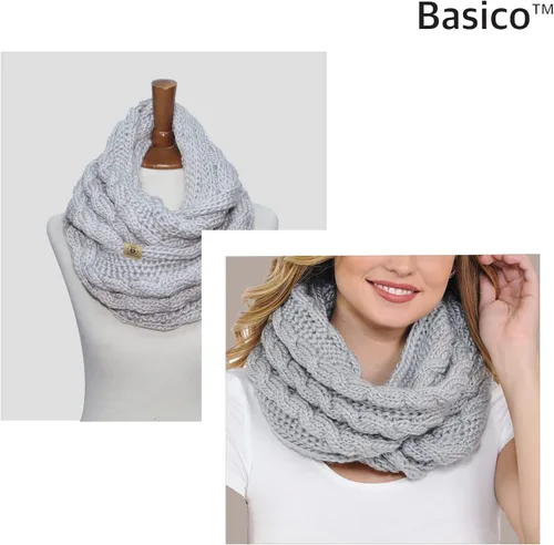 Vista 5 de BASICO Bufanda Infinity para mujer, talla única