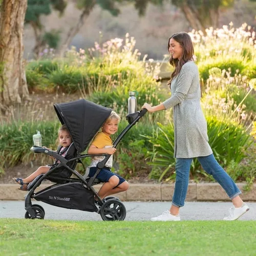 Vista 6 de Baby Trend Sit N' Stand® 2.0 gris(Simply Grey)