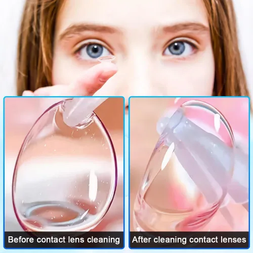 Vista 3 de Máquina de limpieza de lentes de contacto, limpiador ultrasónico portátil de lentes de contacto con 4 modos de temporización, vibración de alta Verde